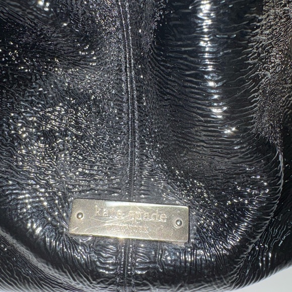 Kate Spade New York Black Patent Leather Bow Tote Shoulder Bag - Picture 5 of 10